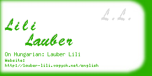 lili lauber business card